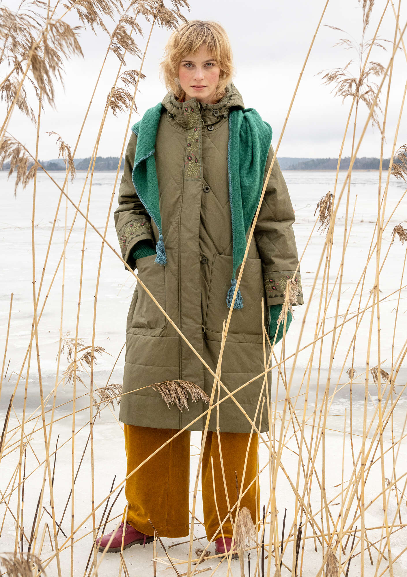 Svalbard woven quilted coat gudrunsjoden