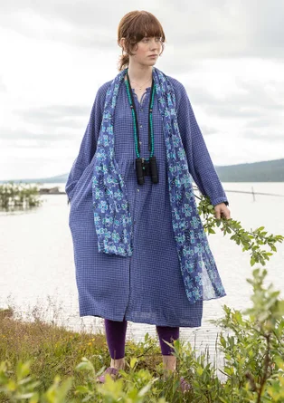 “Ottilia” woven organic cotton dress - bluebell