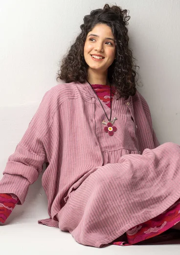 Blouse "Bodil" en lin tissé - kalkrosa