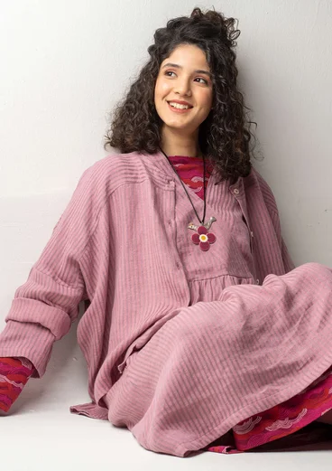 “Bodil” woven linen blouse - chalk pink