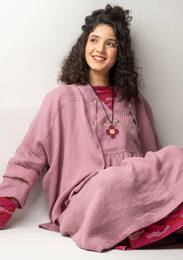 “Bodil” woven linen blouse - chalk pink