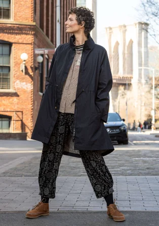 “Madison” parka in organic cotton with a removable vest - black