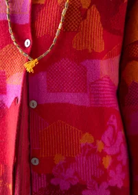 Cardigan "Alaska" i genanvendt uld - granatæble