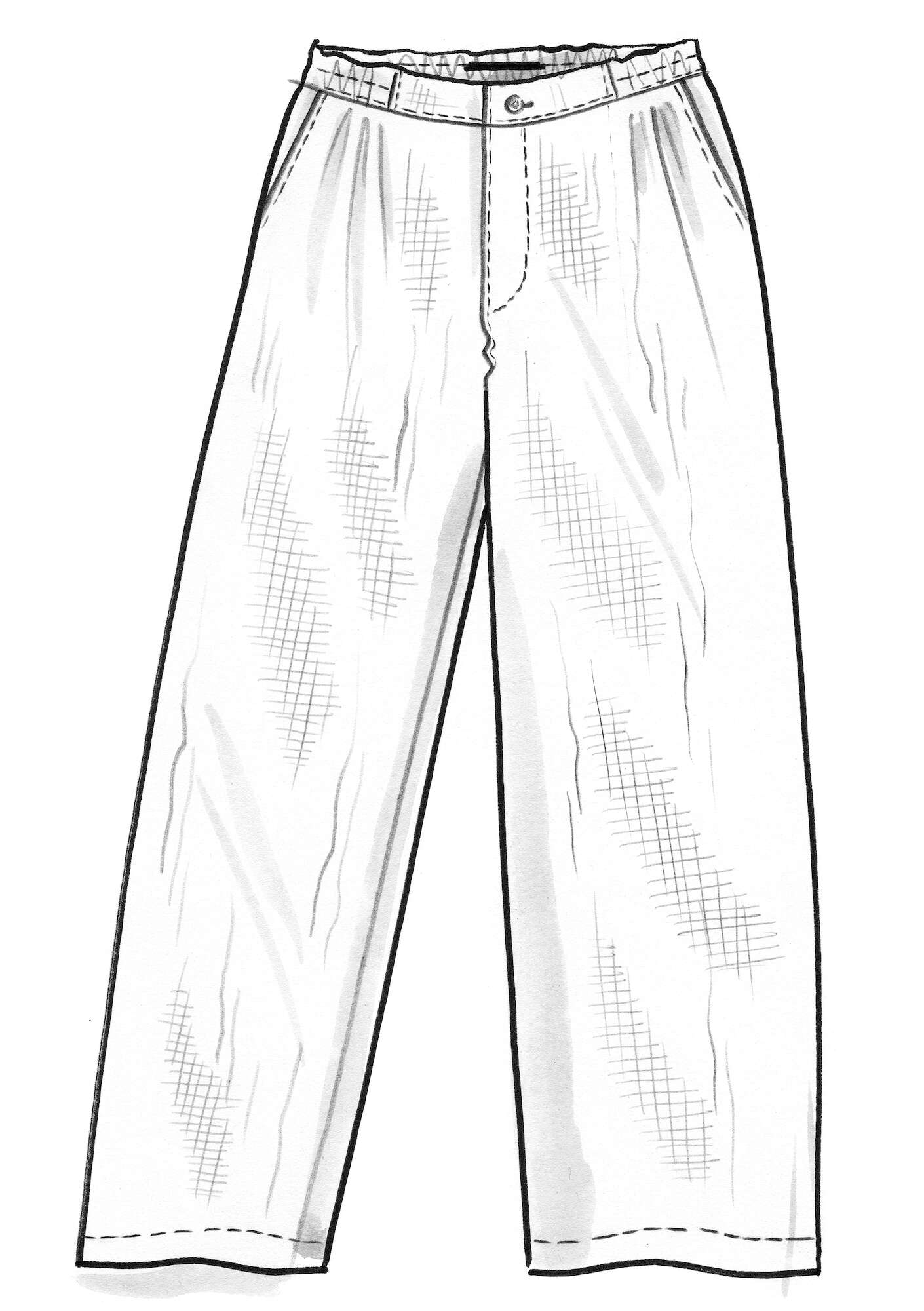 Woven organic cotton trousers