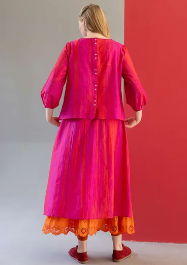 Blouse "Melody" van biologisch katoen/zijde - roze begonia
