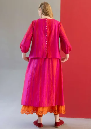 “Melody” organic cotton/silk blouse - pink begonia