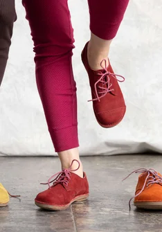 Nubuck lace-ups - lingonberry