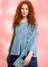 Gilet "Blomstra" en maille de coton biologique/recyclé (bleu pigeon L)