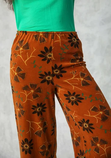 Velours broek "Paraguay" van biologisch katoen/gerecycled polyester - barnsteen