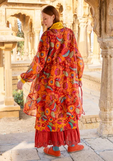 Woven “Okinawa” dress in cotton - parrot red