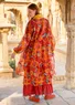 Woven “Okinawa” dress in cotton (parrot red S)