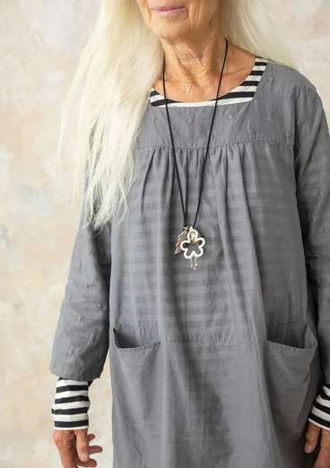 Robe en coton biologique tissé - graphite