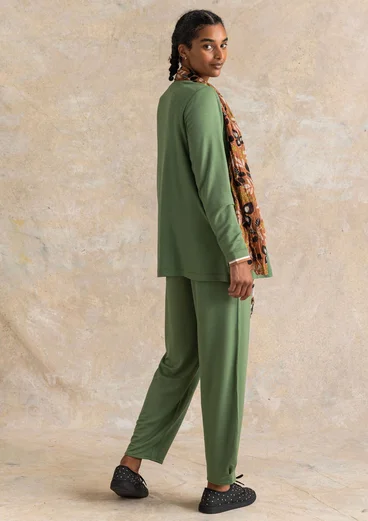 Tricot tuniek van viscose/elastaan - rozemarijn