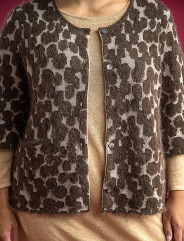“Morr” cardigan in an alpaca and recycled/organic cotton blend - mrk0SP0choklad