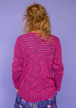 Luisa pointelle cardigan pink orchid