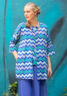 Blouse "Ping" en coton biologique - bleu brillant