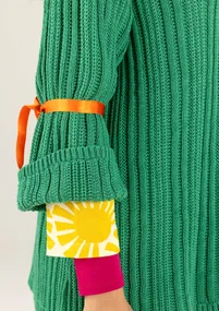 Pull "Midori" en coton biologique - émeraude foncé