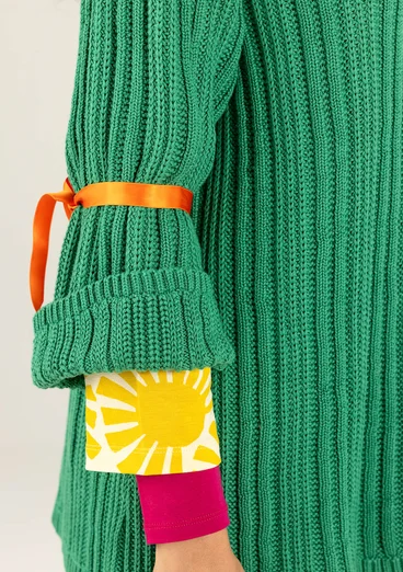 Pull "Midori" en coton biologique - émeraude foncé