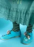 “Arrow” suede moccasins (turquoise 37)