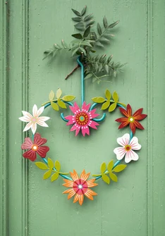 “Lisbeth” metal Christmas wreath - cranberry