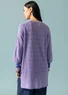 Linen/recycled cotton knit sweater (thistle L)
