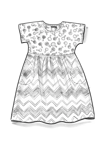 Robe "Ping" en coton biologique tissé - bleu brillant