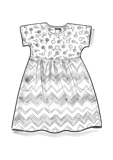 Robe "Ping" en coton biologique tissé - bleu brillant