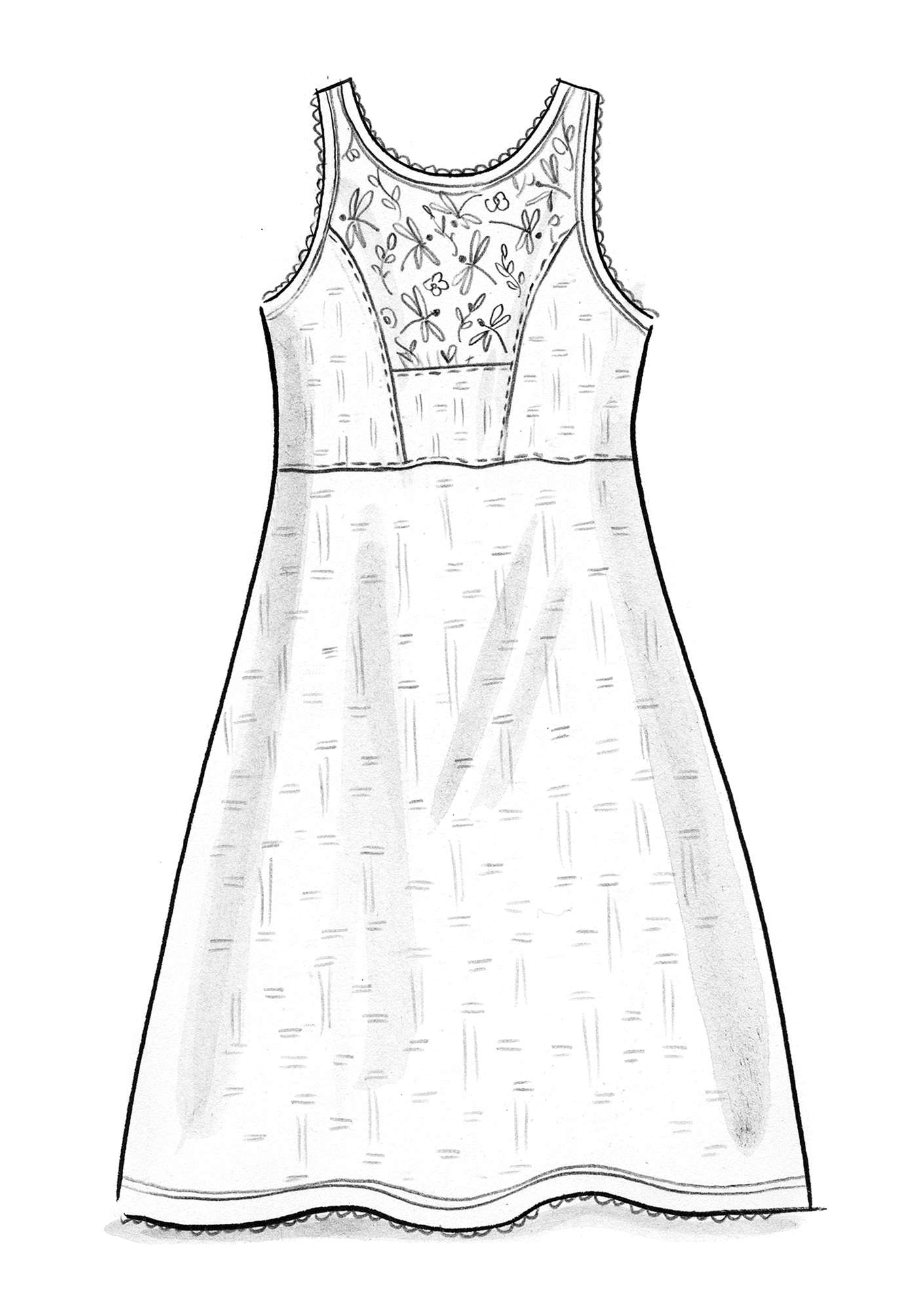 Pointelle-Kleid aus Öko-Baumwolle/Modal rosa sand