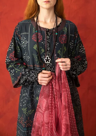 Robe "Cassiopeia" en tissu de coton biologique/soie - gris cendré foncé