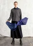 “Rut” woven viscose/linen skirt (black XL)
