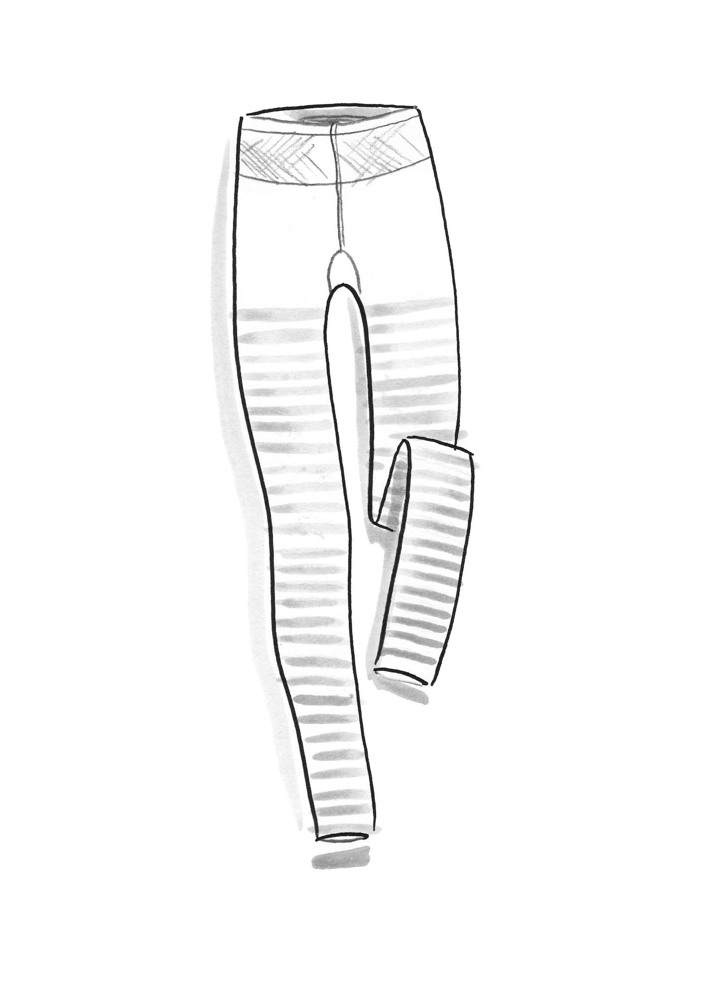 Striped leggings in recycled nylon