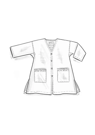 Woven linen jacket - black