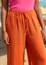 Hose aus Leinengewebe (grapefruit L)