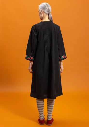 Woven dress "Cleo" in organic cotton - black