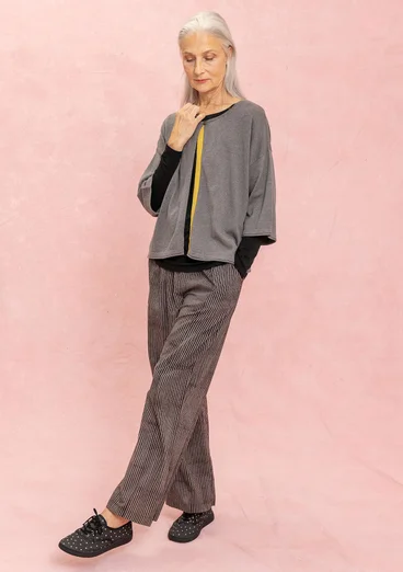 Gilet en coton biologique/laine avec teinture végétale - gris fer