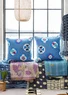 Coussin "Nippori" en écocoton (indigo clair Taille unique)