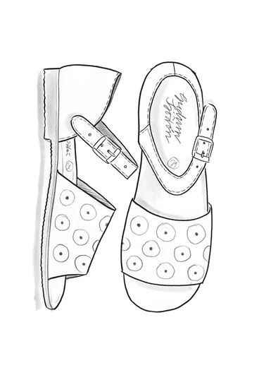 Sandales en cuir nappa - rouge perroquet