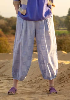 “Cirrus” woven pants in organic cotton - lavender