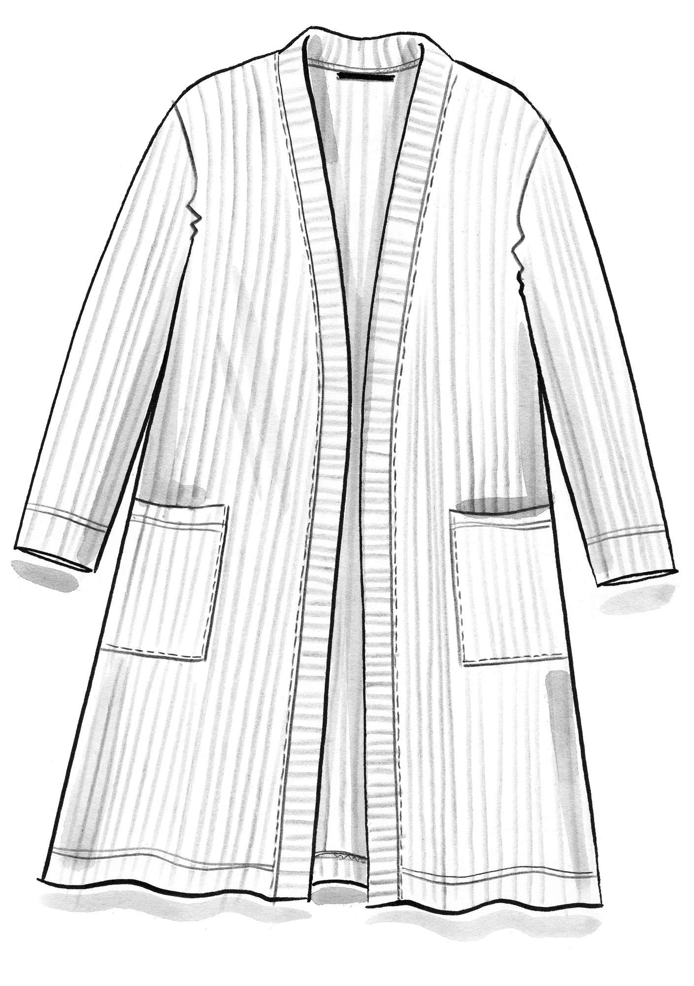 Cardigan in bamboo viscose/elastane jersey