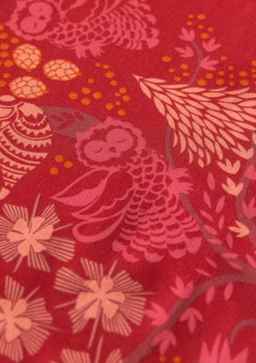 Tafelloper "Alaska Forest" van biologisch katoen - klaproos