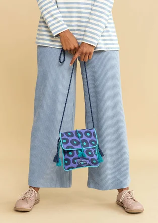 “Billie” organic cotton shoulder bag - sky blue