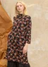 Geblümtes oder einfarbiges Jerseykleid „Hillevi“ aus Lyocell/Elasthan (kastanie-gemustert L)