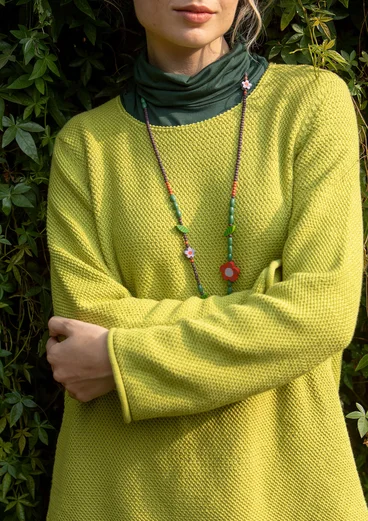 Strukturstrick-Pullover aus Bio-Baumwolle - guave
