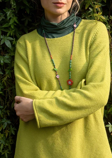 Strukturstrick-Pullover aus Bio-Baumwolle - guave