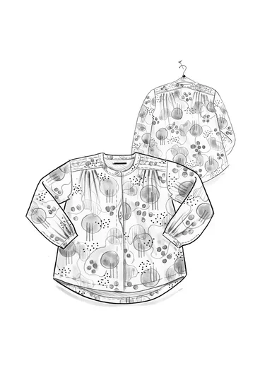 “Fizz” linen/modal blouse - gneiss