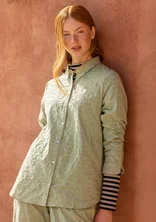 Overhemdblouse "Kinari" van biologisch katoen - licht warmgrijs