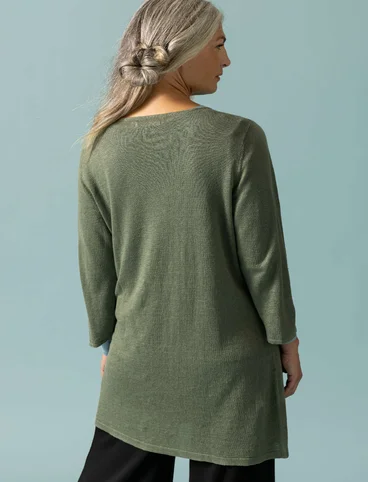 Tunic in a linen/recycled linen knit fabric - hopper