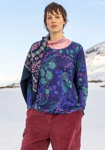 Bluse "Yura" i økologisk lyocell/elastan - midnatsblå