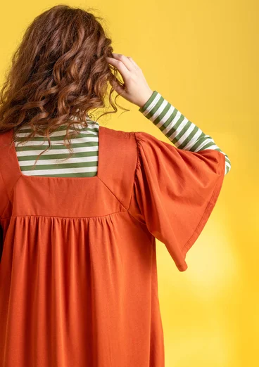 Jersey dress in cotton/modal - copper