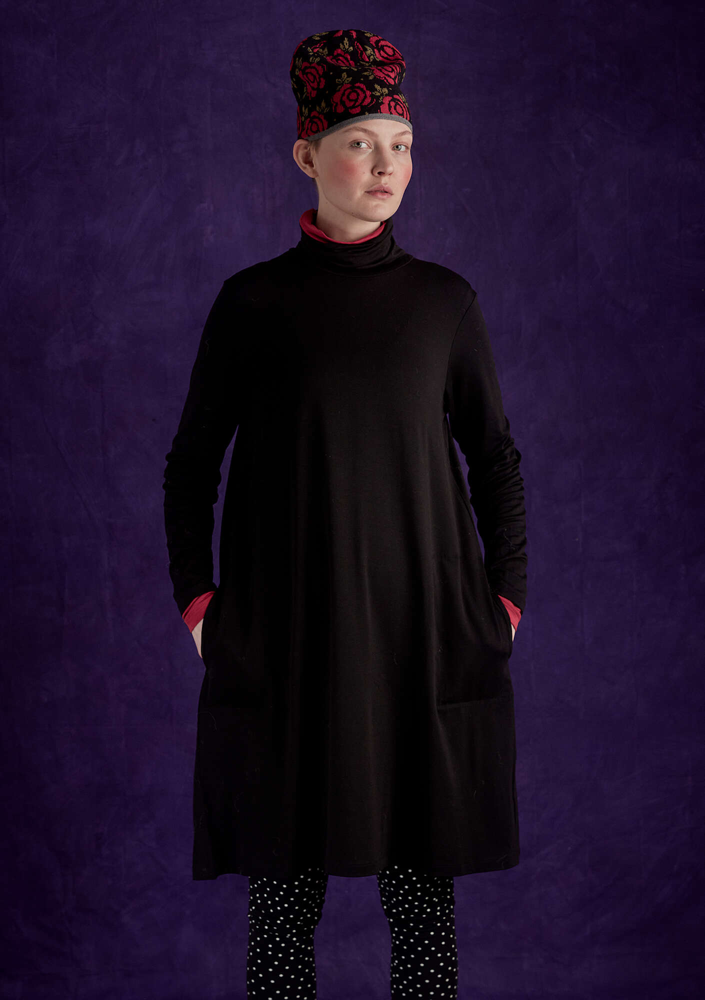 Robe  Öland  en jersey de lyocell/élasthanne noir